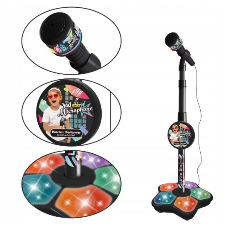 Mikrofon dla dzieci Kid Star Microphone - Mały Gwiazdor na scenie - Czarny