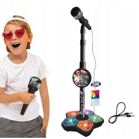 Mikrofon dla dzieci Kid Star Microphone - Mały Gwiazdor na scenie - Czarny