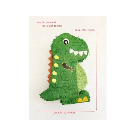 Pinata Piniata Dinozaur z Kijem i Opaską na Oczy / Duża 38x25x9cm / Piękna