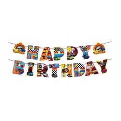 Jednorazowy Zestaw Urodzinowy / Talerzyki Kubeczki Girlanda / Hot Wh 2