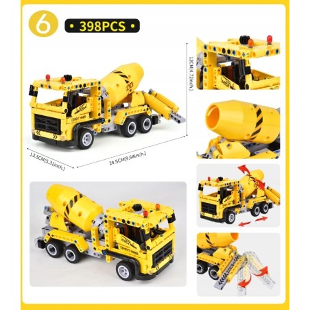 Klocki HUIQIBAO - BETONIARKA - 398 pcs