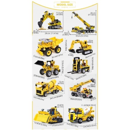 Klocki HUIQIBAO - BETONIARKA - 398 pcs