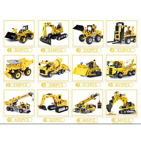 Klocki HUIQIBAO - BETONIARKA - 398 pcs