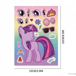 Wyklejanka manualna dla dzieci My Little Pony Naklejka Naklejki 8 sz 2