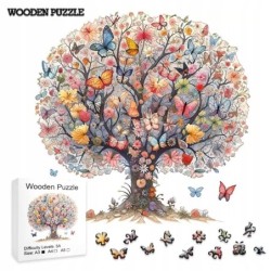 Drewniane puzzle / Wooden Puzzle / Drzewo zycia / Duzy Format A3 / 1