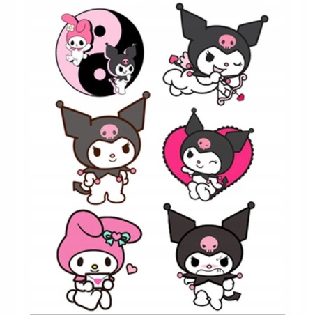 Tatuaze Kuromi i My Melody Zestaw Tatuazy Dla Dzieci nr. 62