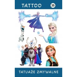 Tatuaze Kraina Lodu FROZEN Zestaw Tatuazy Dla Dzieci Elsa Anna Olaf 2