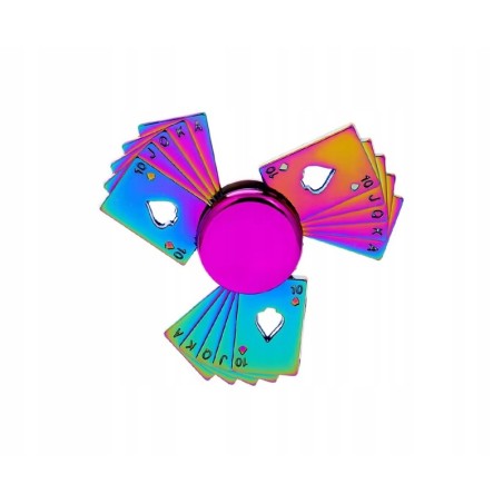 Spinner / Fidget / gadzet antystresowy / karty / kolorowy / poker
